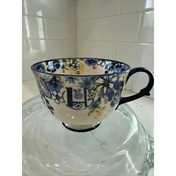 Anthropologie Tea/Coffee Flowered Monogrammed Mug ‘H’ - Picture 9 of 12